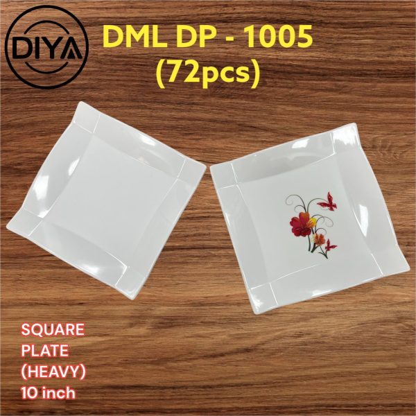 Diya DML DP-1005 Square Plate Heavy 10 Inch (6PCS SET)