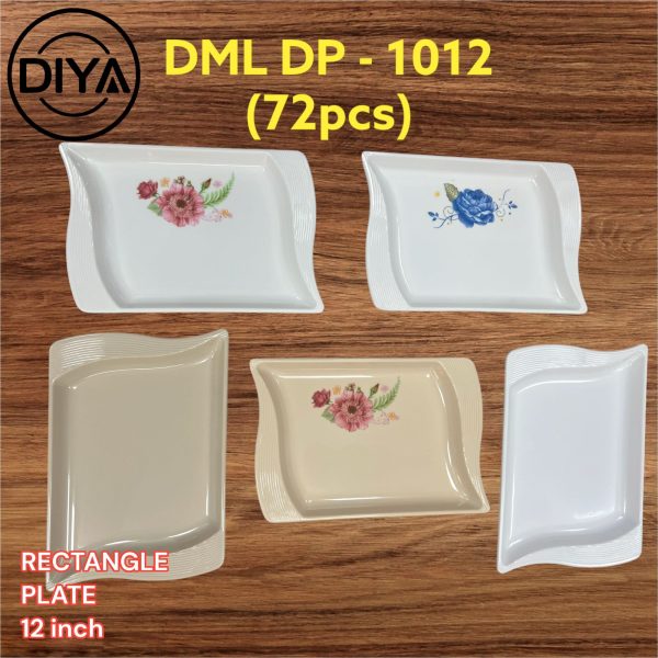 Diya DML DP-1012 Rectangle Plate 12 Inch (6PCS SET)