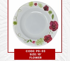 Oasis Melamine Plates P0-03 Size 10 Flower (1 PCS)