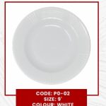 Oasis Melamine Plate (P0-02) Size 9 White (1 Pcs)