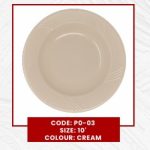 Oasis Melamine Plates (P0-03) Size 10 Cream (1Pcs)