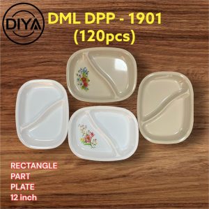 Diya DML DP-1901 Rectangle Part Plate 12 Inch (6 Pcs Set)